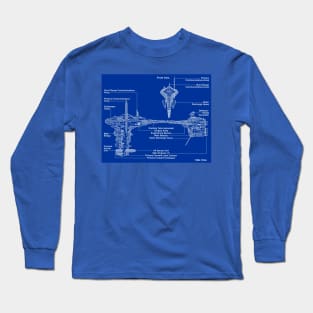 Medical Frigate Blueprint Long Sleeve T-Shirt